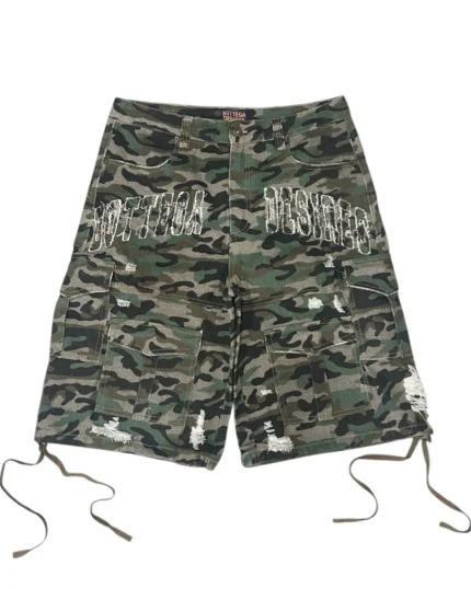 Bottega Desires Camo Cargo Shorts