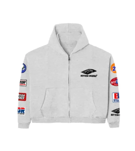 Bottega Desires Patches Zip Tracksuit Grey