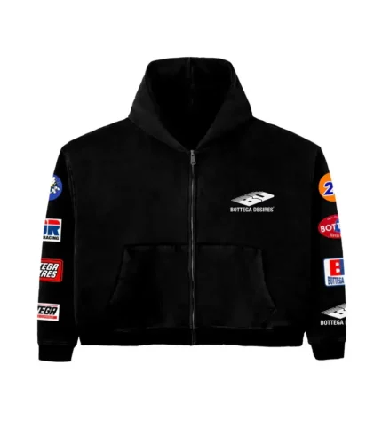 Bottega Desires Patches Zip Tracksuit Black