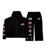Bottega Desires Patches Zip Tracksuit Black